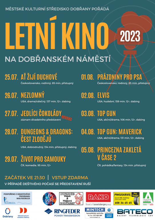 letní kino Dobřany 2023