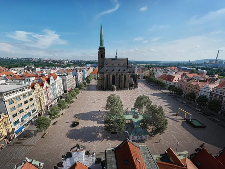 vizualizace centrum Plzně